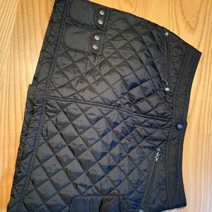 Athleta puffer, quilted, snow stomper skirt.